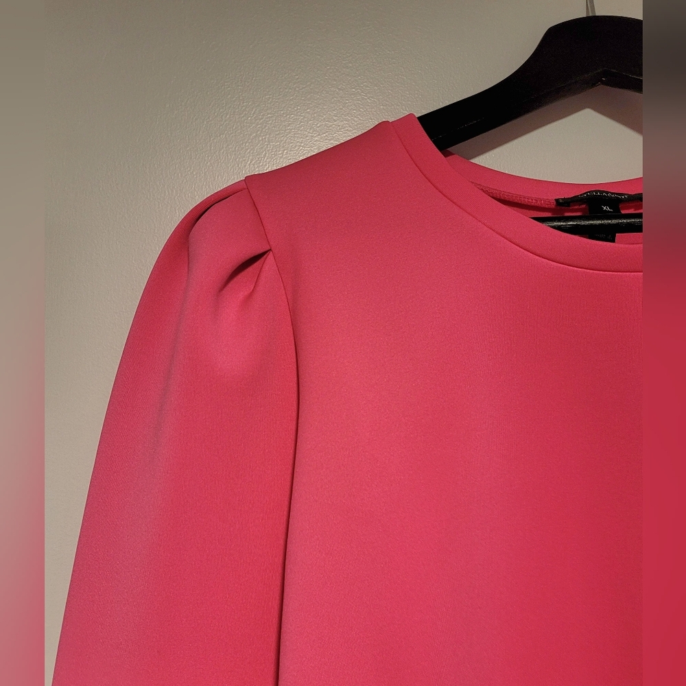 Stella & Dot Pink Covet Sweatshirt with Shoulder Detail | Size XL - Picture 2 of 2